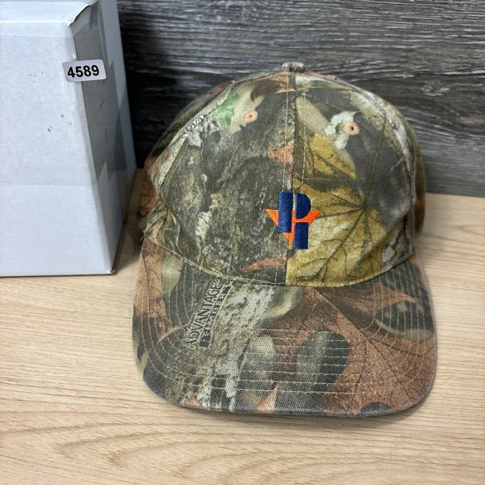 PI Hat Cap Snap Brown‎ Green Camo Outdoors Adjustable